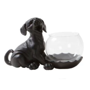 10291 Happy House Waxinelichthouder Hond met Glas