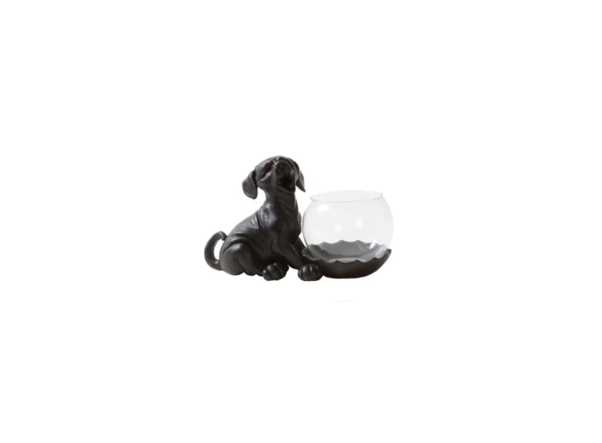 10291 Happy House Waxinelichthouder Hond met Glas