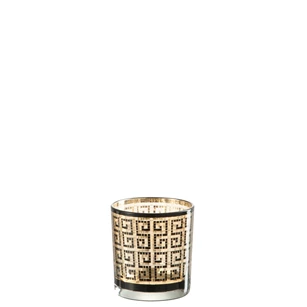 75155 Jolipa J-Line Theelichthouder Modern Zwart/Goud