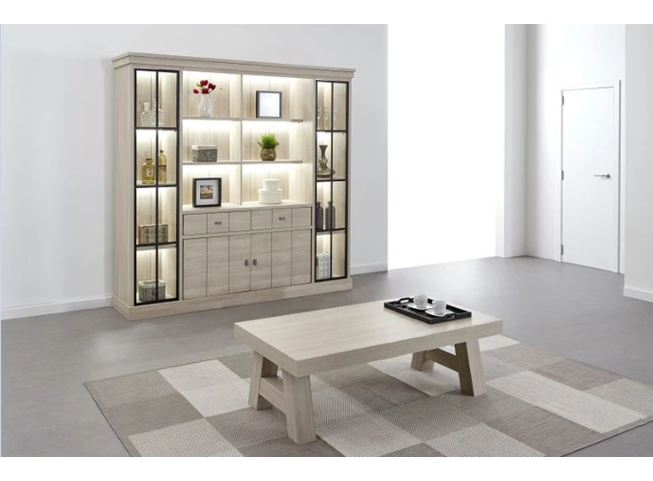 Orange W8 vitrinekast meubar naturel elm