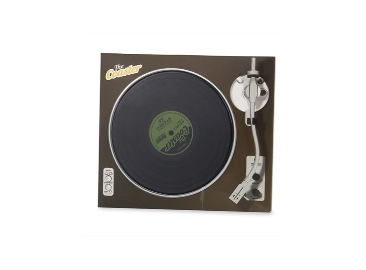 Coasters onderzetters silicone glas onderleggers balvi B25416 bergers set/4 LP vinyl