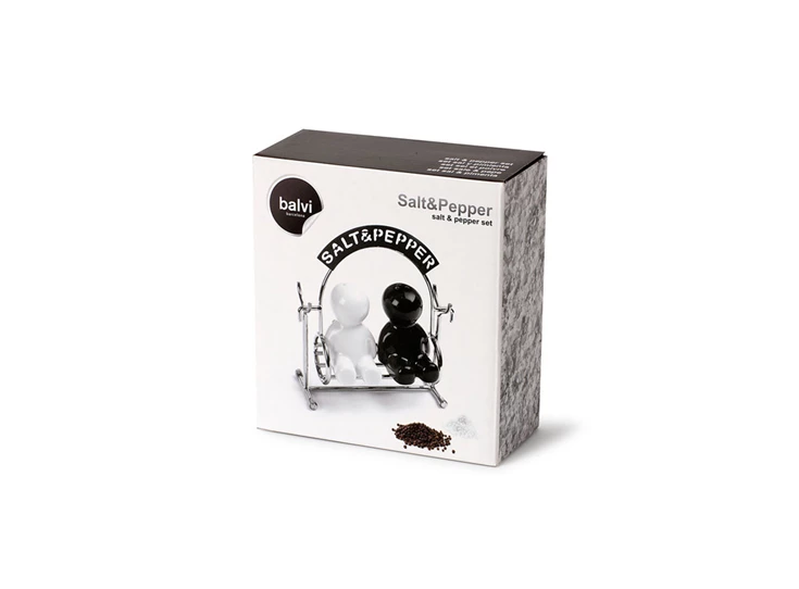 S&P metal ceramic balvi B25006 peper en zoutvat keramiek metaal bergers ventjes schommel