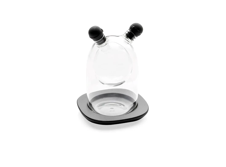 Orbit 2.0 olie en azijnset glas mondgeblazen bergers xd262360 oil and vinegar set xd design