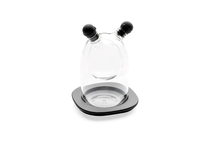 Orbit 2.0 olie en azijnset glas mondgeblazen bergers xd262360 oil and vinegar set xd design