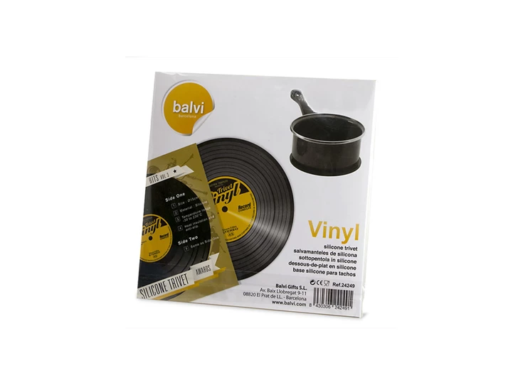 Trivet coaster vinylplaat elpee lp pannenlap keukenaccessoire tafelbeschermer silicone panonderlegger