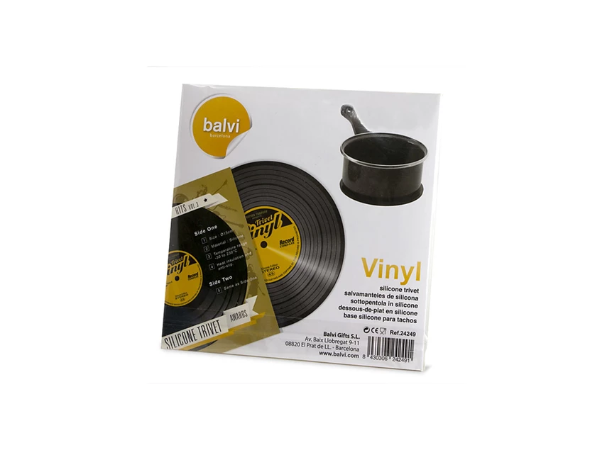 Trivet coaster vinylplaat elpee lp pannenlap keukenaccessoire tafelbeschermer silicone panonderlegger