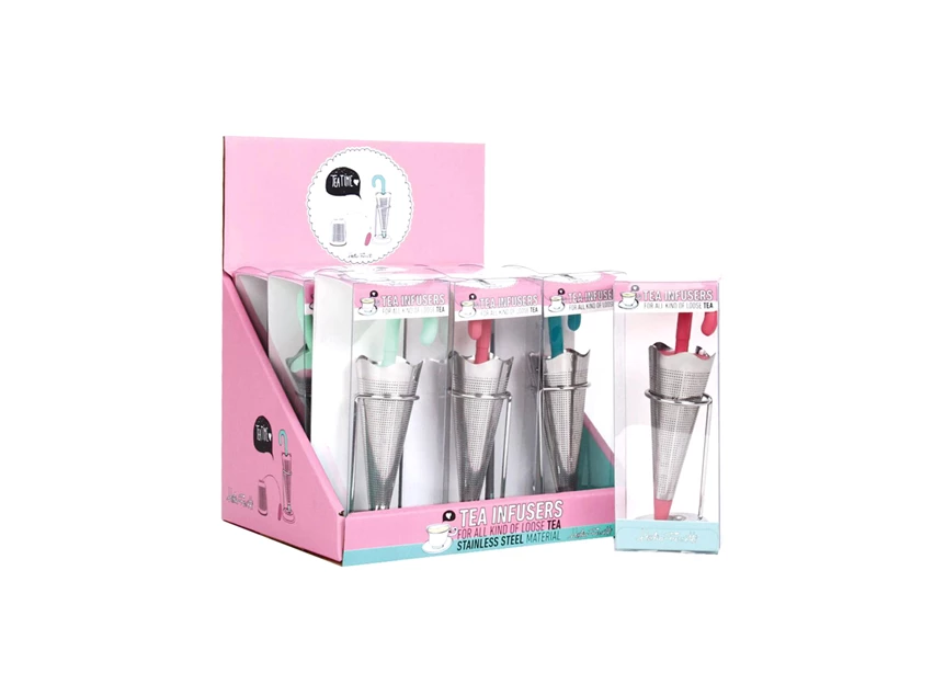 Tea infusor bergers infuser paraplu helio ferretti metaal umbrella thee