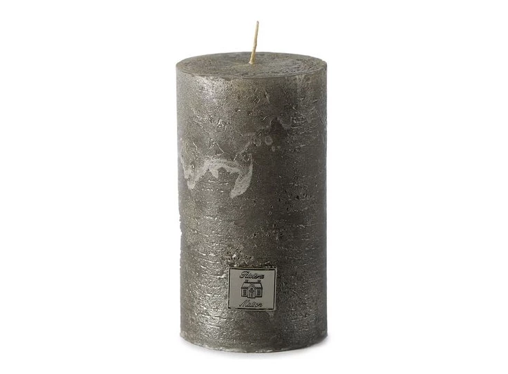 352020 Rivièra Maison RM Rustic Candle Ø7cm H13cm Antiek Zilver