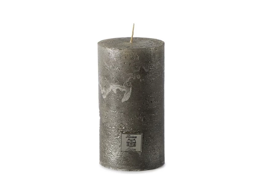 352020 Rivièra Maison RM Rustic Candle Ø7cm H13cm Antiek Zilver