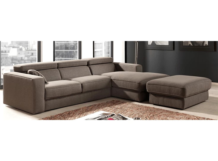 canape met chaise long en poef