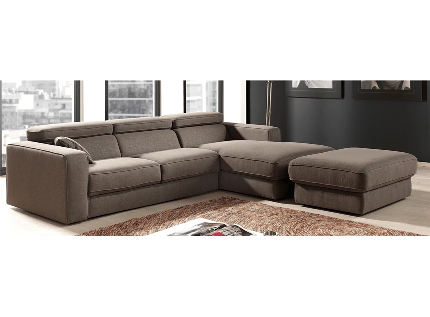 canape met chaise long en poef