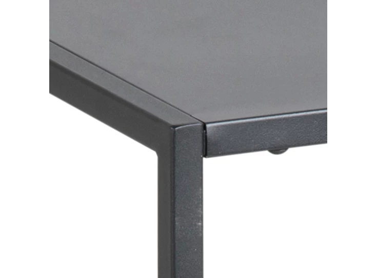 88845 newton nachttafel bijzettafel legplank zwart metaal actona detail