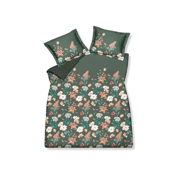 SAM320211BE 149 Vandyck dekbedovertrek fine leaves earth green 240x220cm