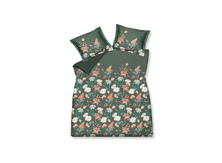 SAM320211BE 149 Vandyck dekbedovertrek fine leaves earth green 240x220cm