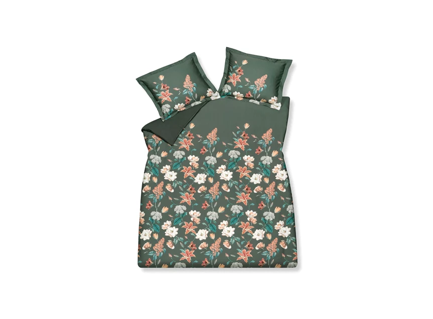 SAM320211BE 149 Vandyck dekbedovertrek fine leaves earth green 240x220cm