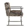 Abbey chair faux fur zilverkleurig onderstel metaal s4401 grey nep bont regisseursstoel richmond interiors
