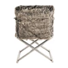 Abbey chair faux fur nep bont regisseursstoel richmond interiors zilverkleurig onderstel metaal s4401 grey