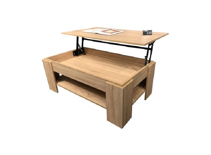 Uni 1100-139-45 opbergvak salontafel trendteam lichte eik budget