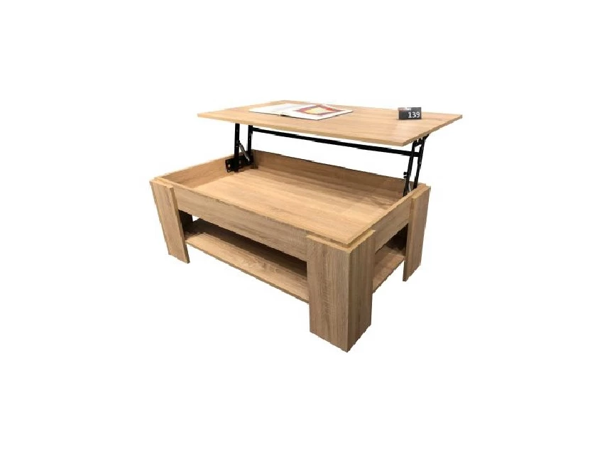 Uni 1100-139-45 opbergvak salontafel trendteam lichte eik budget