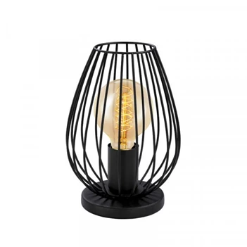 49481 newtown tafellamp 1 lichtpunt zwart metaal