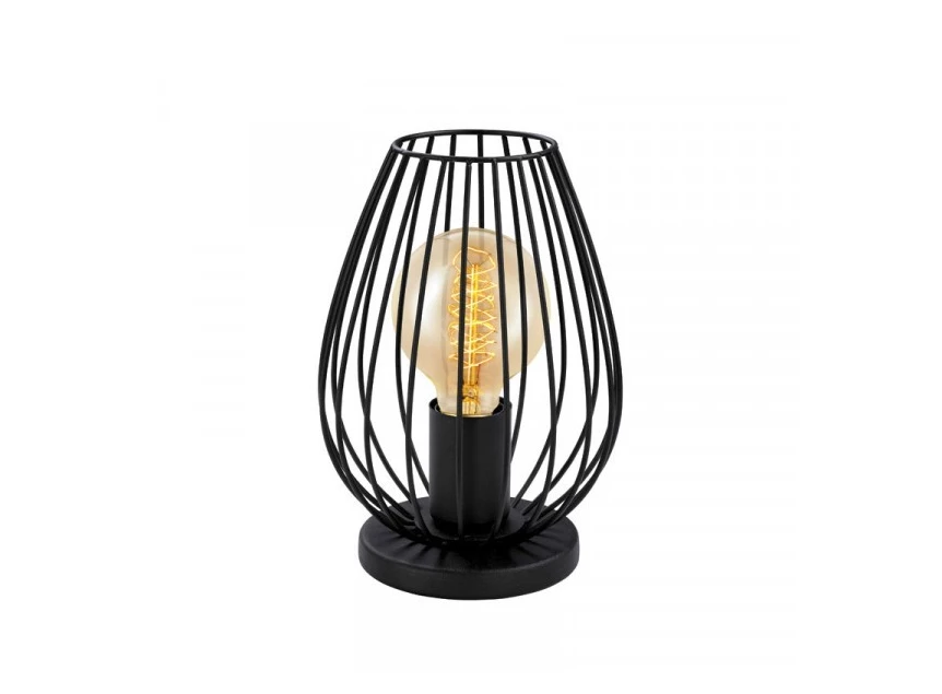 49481 newtown tafellamp 1 lichtpunt zwart metaal