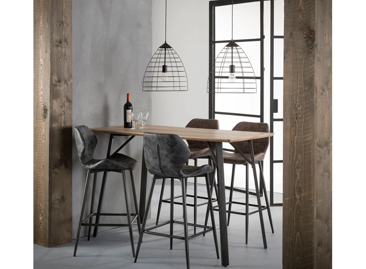 Barstoel 'BUTTERFLY' in PU donkerbruin Sfeer