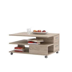 Pia salontafel fmd möbel eiken imitatie wieltjes praktisch laden 646-001 kleinmeubel budget