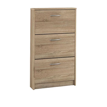 Step 3 houtkleur eik imitatie 411-003 fmd möbel 3 laden budget kleinmeubel schoenenkast
