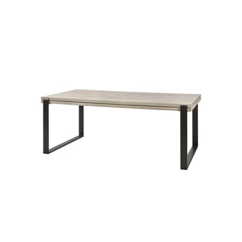 T19UME K540 millenium eik lichtgrijs evan tafelprogramma sledepoot verlengbaar gesloten