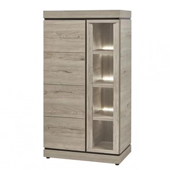 KV1L K541 lichtgrijze eik belluno vitrine links evan