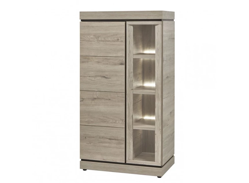 KV1L K541 lichtgrijze eik belluno vitrine links evan