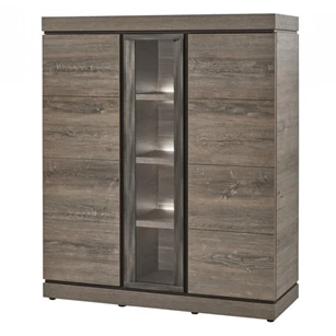 V1 vitrinekast evan belluno K538 donkerbruine eik