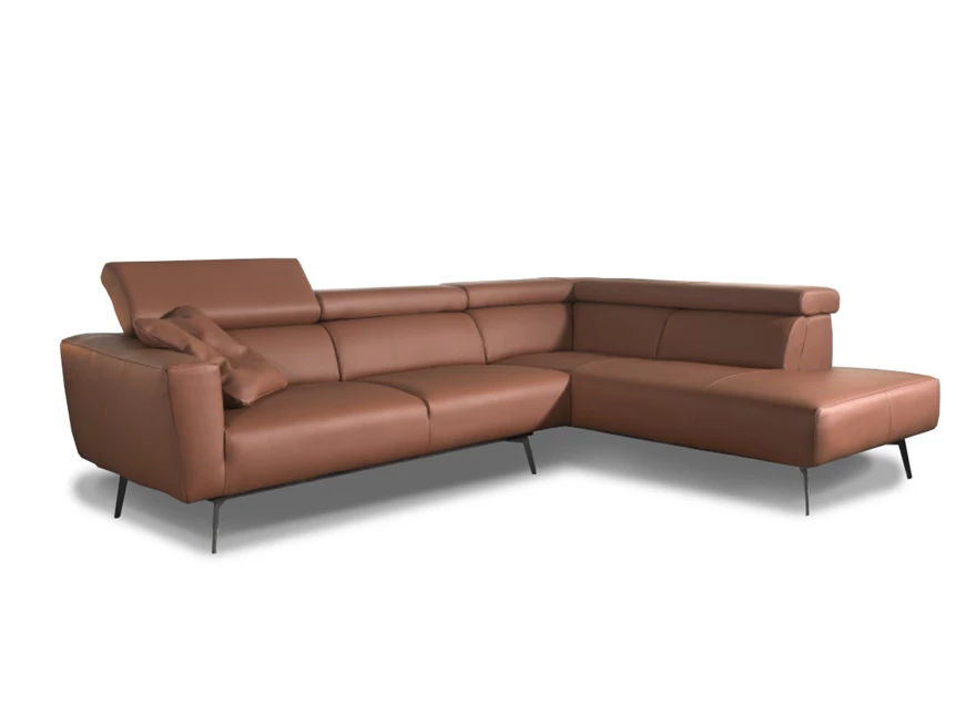 Hoeksalon Sepp zetel met hoofdsteun hoge poten varam