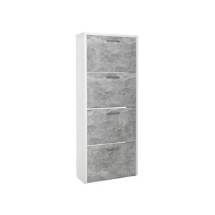 Fulda 2 wit betonlook finori schoenkast opbergen hout budget 4 klapladen 2538