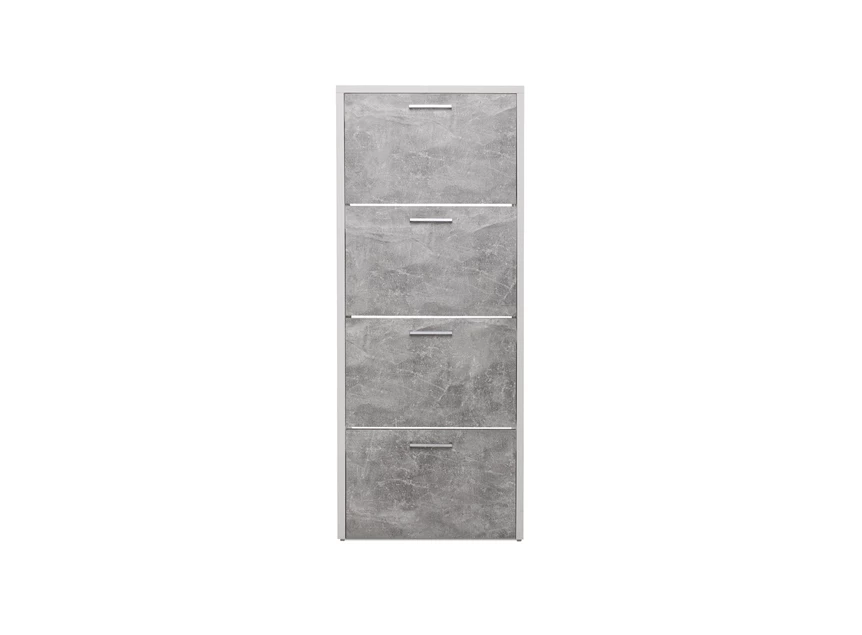 Fulda 2 wit betonlook hout budget 4 klapladen 2538 finori schoenkast opbergen