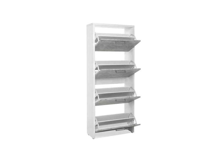 Fulda 2 wit 4 klapladen 2538 finori schoenkast opbergen hout budget betonlook