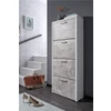 Fulda 2 wit 4 klapladen opbergen hout budget betonlook 2538 finori schoenkast