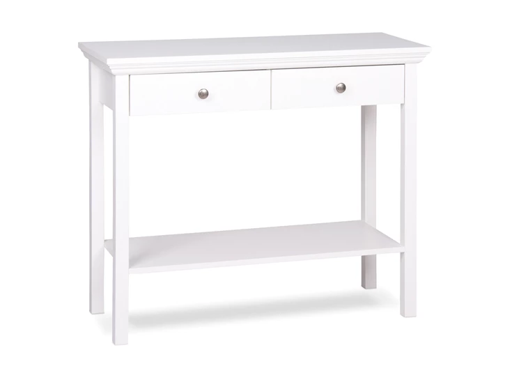 Landwood 44 console wandtafel finori wit landelijk ronde metalen knoppen 1909