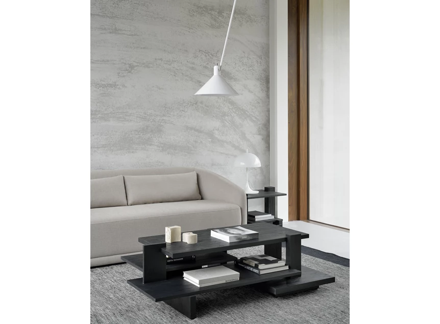 Sfeerfoto Teak Abstract Black Coffee Table 10118 Ethnicraft