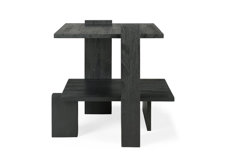 Bijzettafel Teak Abstract Black Side Table 10120 Ethnicraft