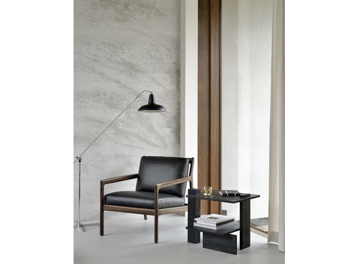 Sfeerfoto Teak Abstract Black Side Table 10120 Ethnicraft