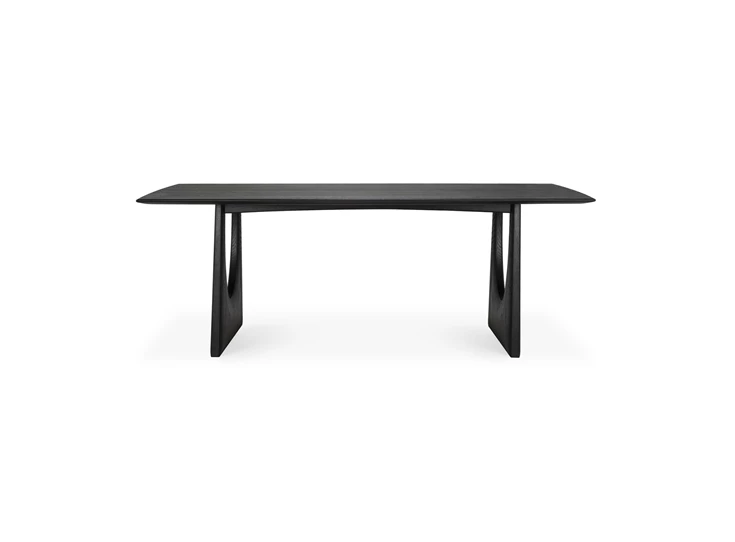 Front Oak Geometric Black Dining Table 53058 Ethnicraft