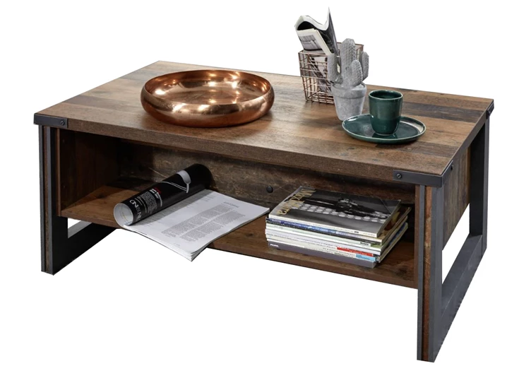 Prima 1868-108-23 trendteam industrieel old wood finish hout matera salontafel coffee table