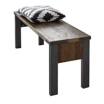 Prima trendteam industrieel old wood finish hout matera cabinet 1868-052-23 zitbank opbergruimte bench storage unit