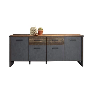 Prima 1868-874-23 trendteam industrieel old wood finish hout matera laden deuren sideboard dressoir