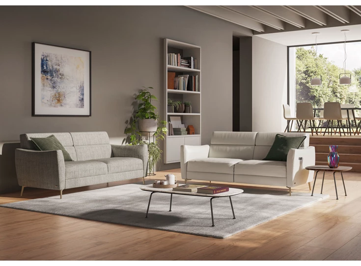 Salon Greg C200 Natuzzi Editions 3zit+2zit in leder of stof