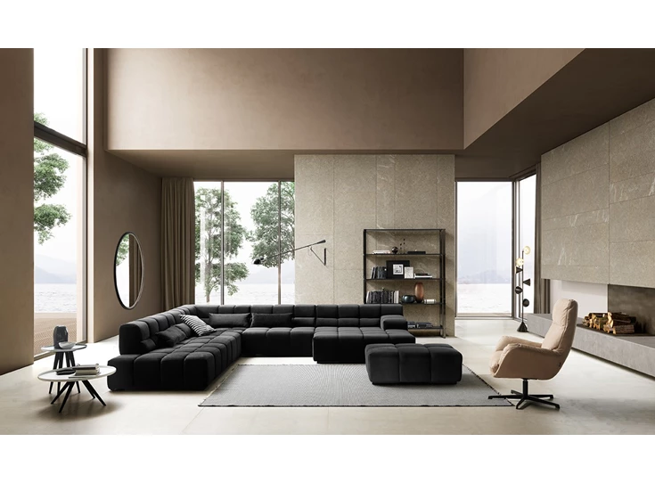 Verstelbare rug Salon Temple 2HT hoek el groot REC Designwerk voorbeeld