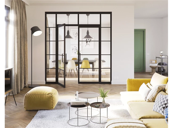 Dubbele deur met boven en zijlicht