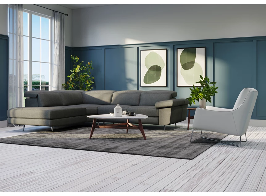 Hoeksalon Coro Natuzzi Editions sfeer hoekzetel