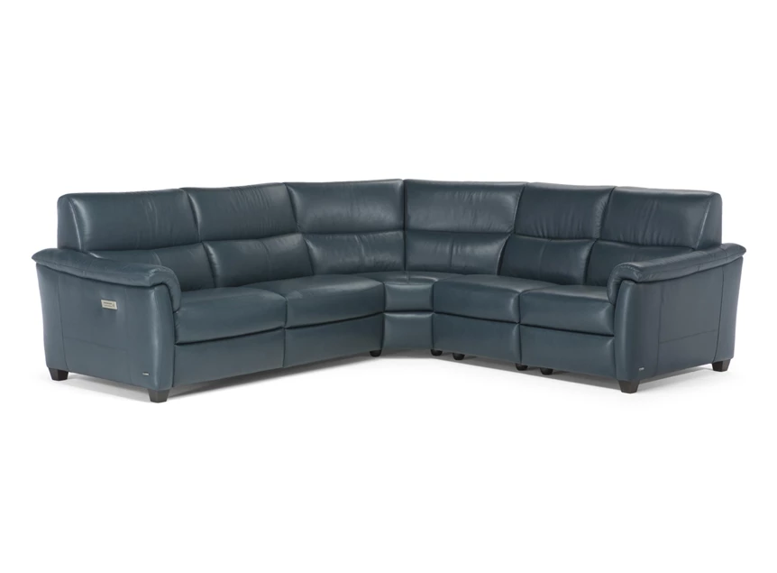 c068 Hoeksalon Astuzia blauw leder natuzzi editions